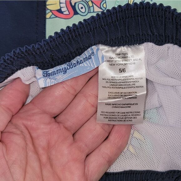 Tommy Bahama Tiki Mask Swimsuit Swim Shorts Trunks Size 5/6 - Picture 7 of 9